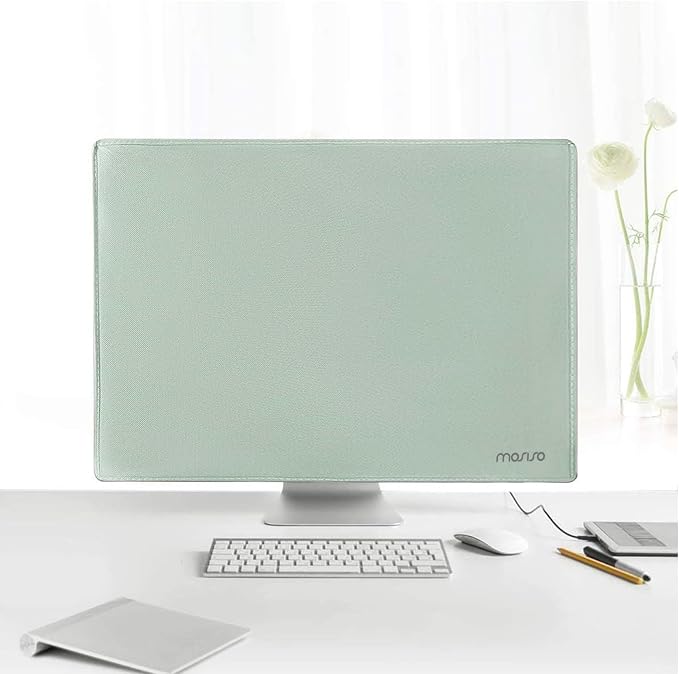 MOSISO Monitor Dust Cover 22, 23, 24, 25 inch Anti-Static Dustproof LCD/LED/HD Panel Case Computer Screen Protective Sleeve Compatible with iMac 24 inch, 22-25 inch PC, Desktop and TV, Antique Green
