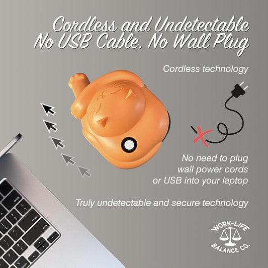 Magic Pet Touchpad Jiggler - Undetectable Natural Trackpad Movement, No USB, No Software, Patented | Mechanical Mouse Mover Made in USA, Keeps Laptop Screen Active, Cordless Silent for Remote Work