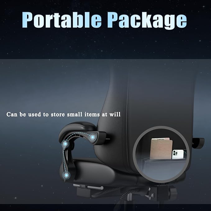 Gaming Chair, Computer Chair with Footrest and Lumbar Support, Ergonomic Video Game Chair with Headrest, Height Adjustable Gamer Chair Office Desk Chair, Purple