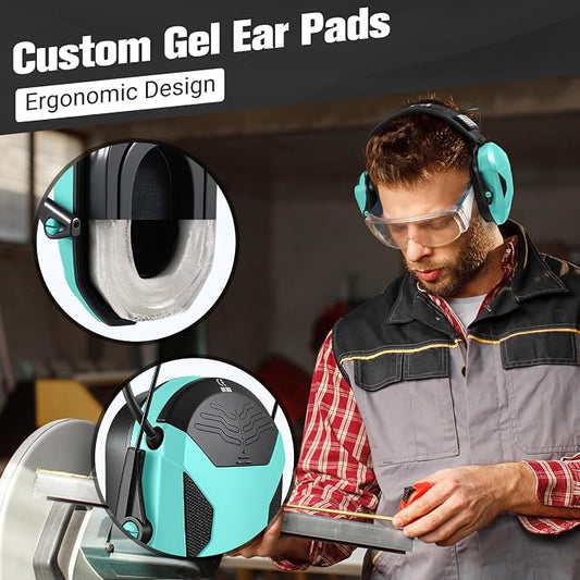 Electronic Shooting Ear Protection w/Gel Pads, 23dB NRR Active Noise Reduction & 3X Amplification Headset for Shooters