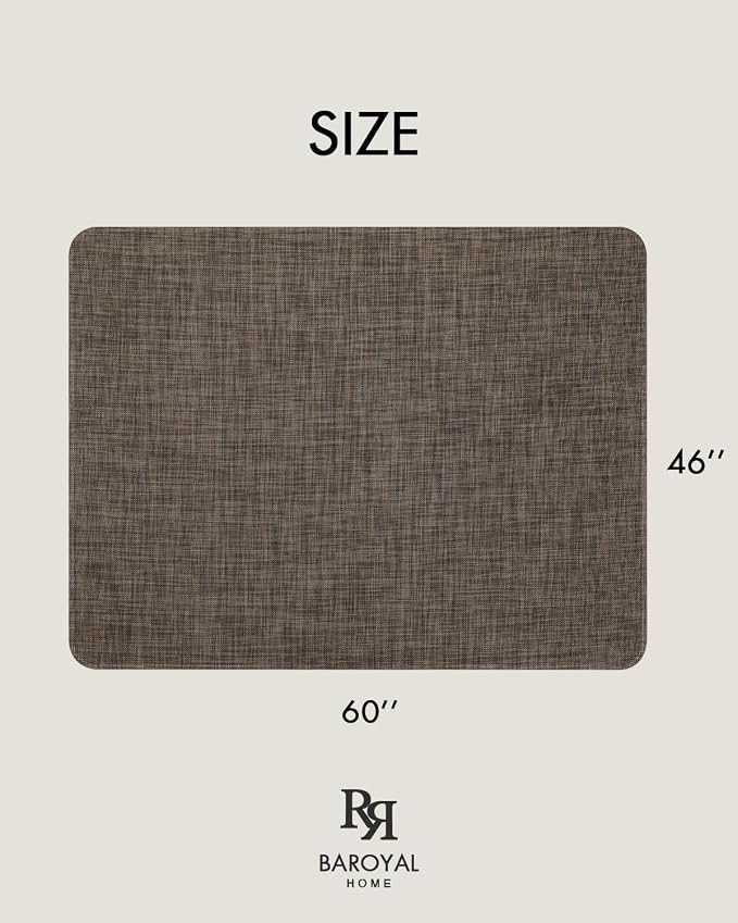 BARoyal Office Chair Mat for Hardwood Floor Under Desk Computer Rolling Chair Mat for Wood/Tile Floor Non-Slip Heavy Duty Desk Rug PVC Plastic Hard Floor Protector 46"x 60" (Dark Walnut)