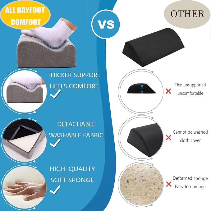 Work Foot Rest Under Desk,Comfort Foot Rest for Couch | Foot Rest For Under Desk at Work,At Soft Ergonomic Footrest,Support Foot Pillow,Heel Chair,Leg Elevation Pillow Dark gray