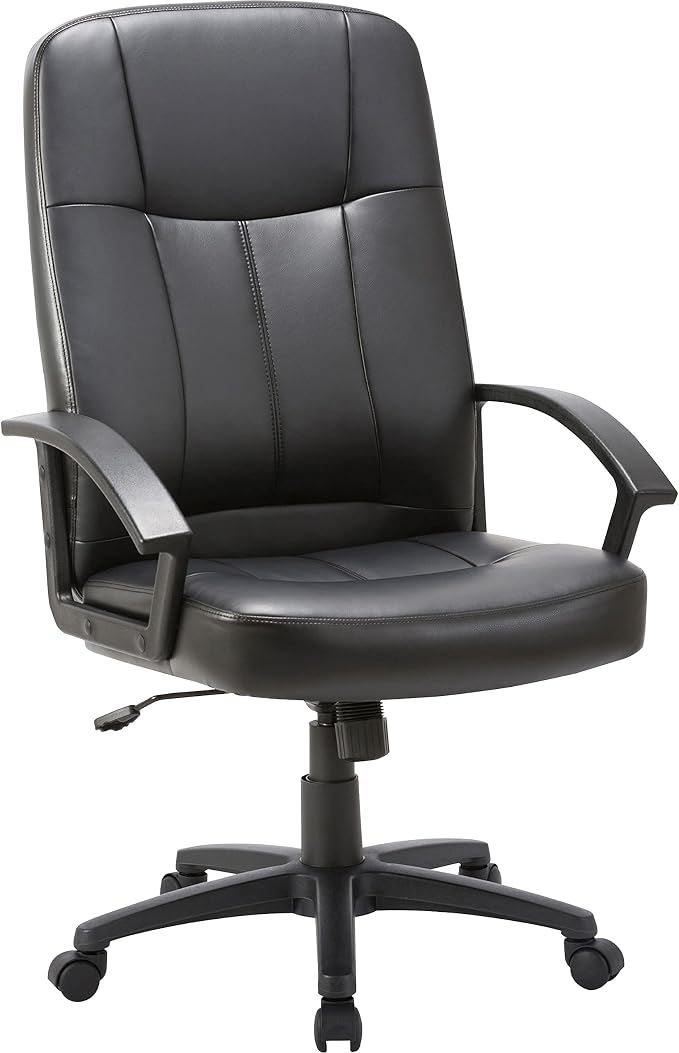 Lorell Chadwick Executive Leather Black High-Back Chair