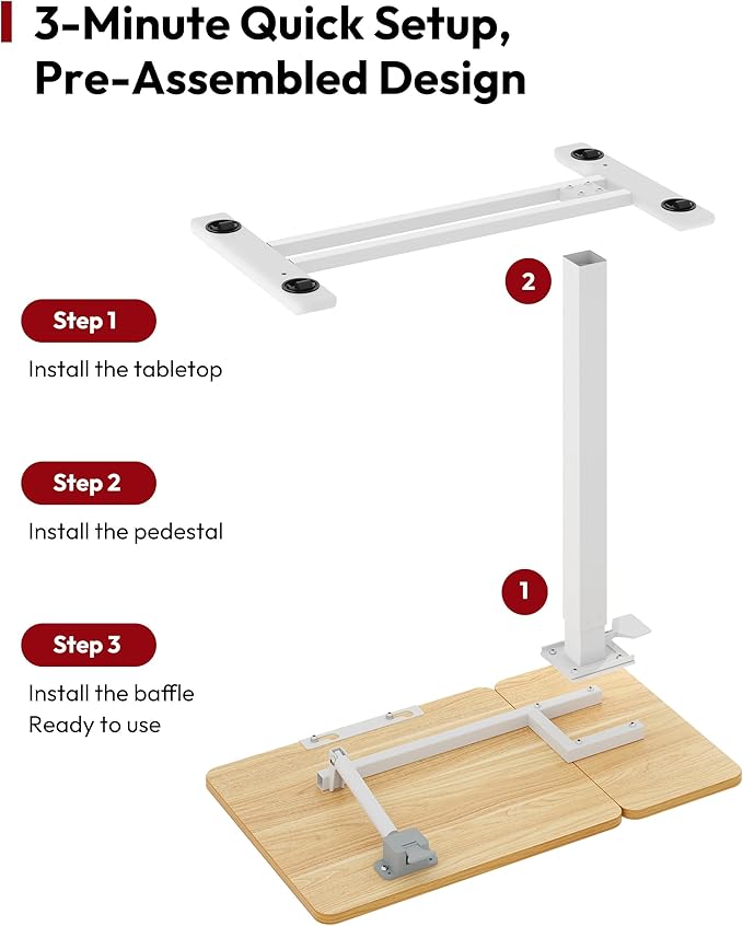 SANODESK Small Rolling Overbed Table Adjustable Height with Wheels, Mobile Laptop Desk with Tilting Desktop, Portable Computer Workstation for Home Office, Classroom, Bedside, Maple
