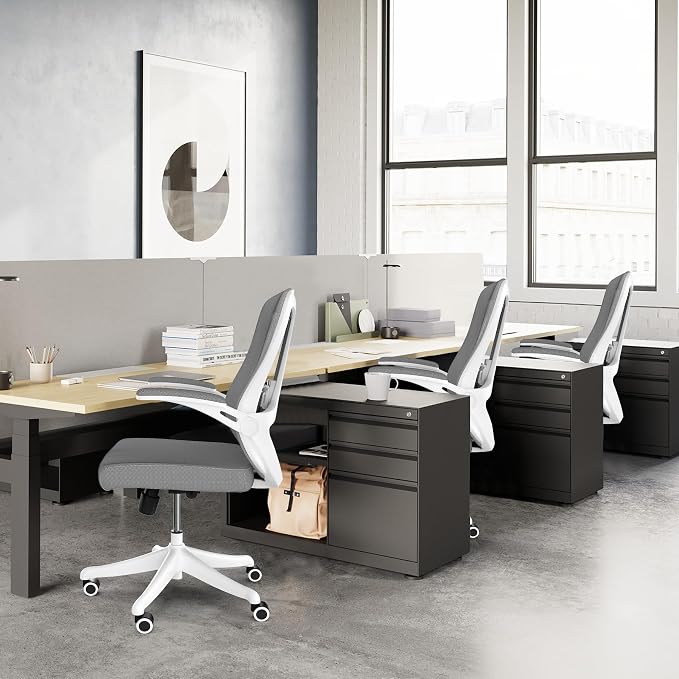 balmstar Ergonomic Office Chair Desk Chair - Mesh Computer Chair with 360° Swivel Wheels, Adjustable 90-130° Recline & Lumbar Support for Home Office, Supports up to 350lbs