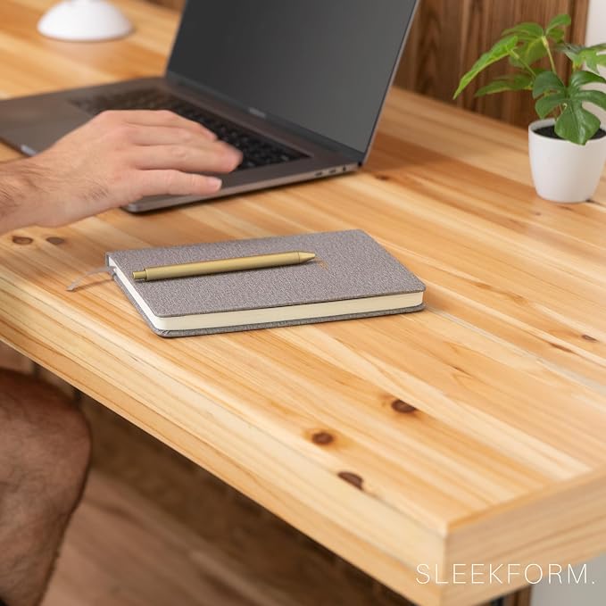 Sleekform Wooden Folding Desk - Small Folding Table Portable with Collapsible Hairpin Legs - Wood Foldable Desks for Small Spaces - Space Saving Portable Computer Desk - Birch