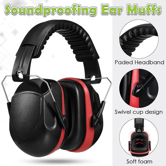 Yunsailing 4 Pcs Nrr 28db Noise Reduction Ear Protection Hearing Protection Muffs Foldable Headphones for Shooting