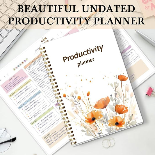 ADHD Daily Planner with Hard Cover & Colorful Sheets Inside,Productivity Planner Task Management Organizer for Neurodivergent Adults Focused for Men & Women, 7" x 10"