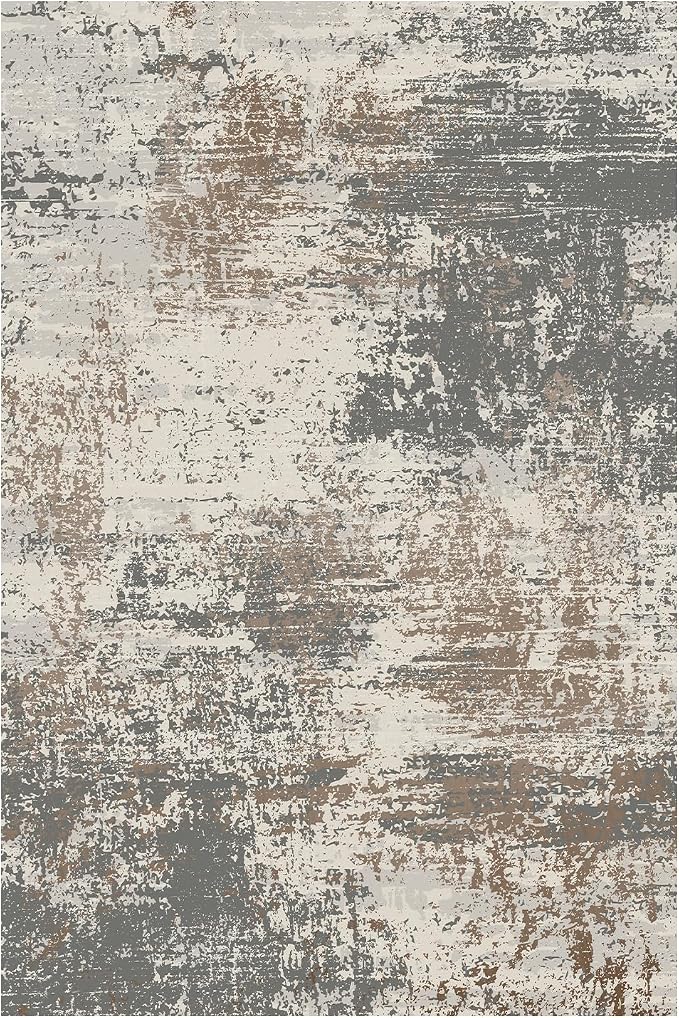 Ciicool Modern Abstract Area Rug 2x3 Washable Small Entryway Rugs, Non-Slip Low Pile Throw Rug, Thin Kitchen Bathroom Rug, Grey Brown Floor Carpet for Entrance Living Room Bedroom Indoor Door Mat