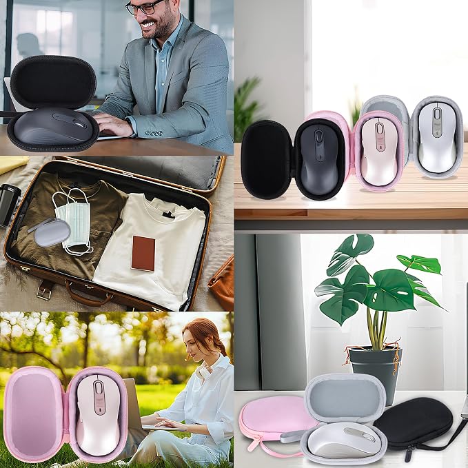 Lebakort Storage Case Compatible with Logitech Signature M650 L / M550 L Full Size Mouse (Black Case)