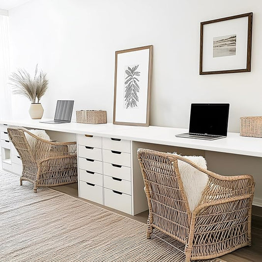 Kaboon 60x24 inches Tabletop, Solid One-Piece Desktop for Sit Stand Desk, Double Desks, L Desk DIY,Wood Countertop Home or Commercial Use,1 inch Thick, White, 23.62" D x 59.1" W