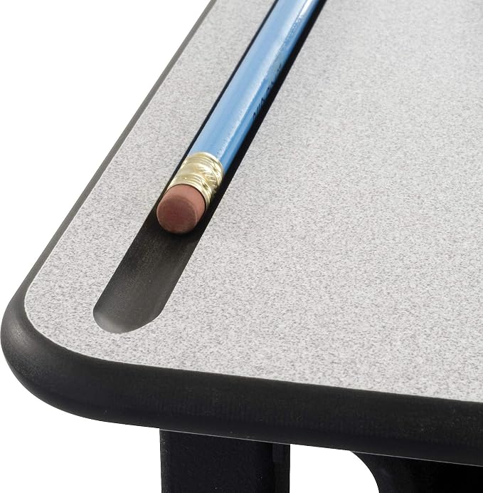 Safco Products AlphaBetter Adjustable-Height Desk, 1209GR, 36" W x 24" D Premium Desktop, Book Box, Swinging Footrest Bar