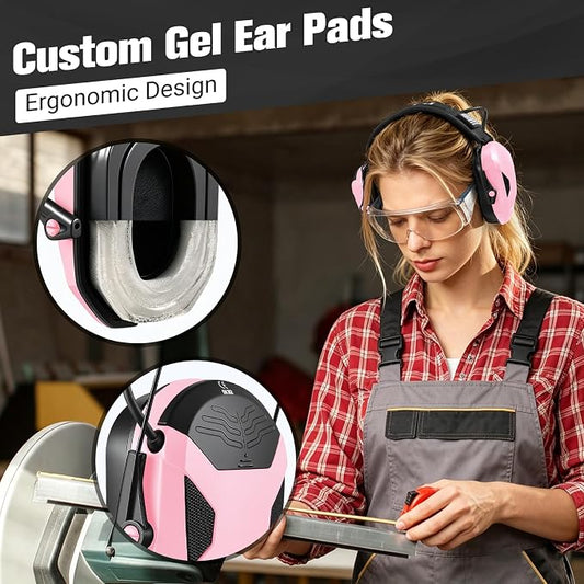 Electronic Shooting Ear Protection w/Gel Pads, 23dB NRR Active Noise Reduction & 3X Amplification Headset for Shooters