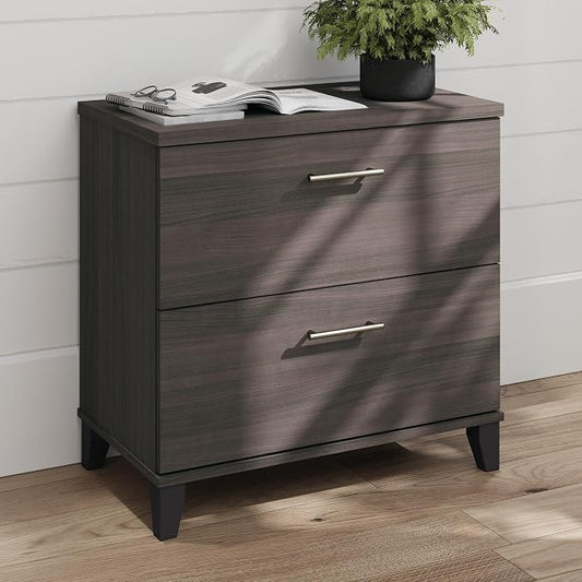 Bush Home 2 Drawer Lateral File Cabinet, Letter and Legal-Size Document Storage for Home or Professional Office, Somerset Collection, Storm Gray