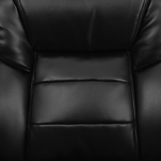 Flash Furniture Isla LeatherSoft Executive Side Reception Chair with Padded Arms and Sled Base, Upholstered Side Chair for Living Room/Office, Black
