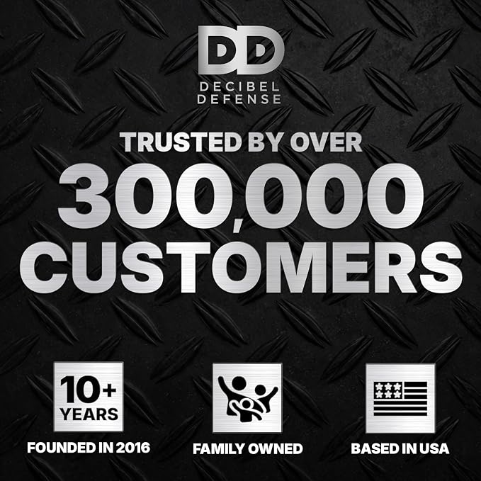 DECIBEL DEFENSE Professional Safety Ear Muffs 37dB NRR - The HIGHEST Rated & MOST COMFORTABLE Ear Protection For Shooting & Industrial Use - THE BEST HEARING PROTECTION...GUARANTEED (PINK)