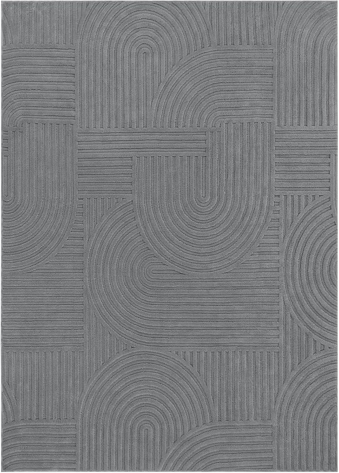 Pauwer 5x7 Washable Area Rugs for Living Room Modern Grey Solid Color Soft Fluffy Rugs for Bedroom Non Slip Boho Accent Indoor Mat Floor Carpet Cover for Kids Room Dining Room Kitchen Office