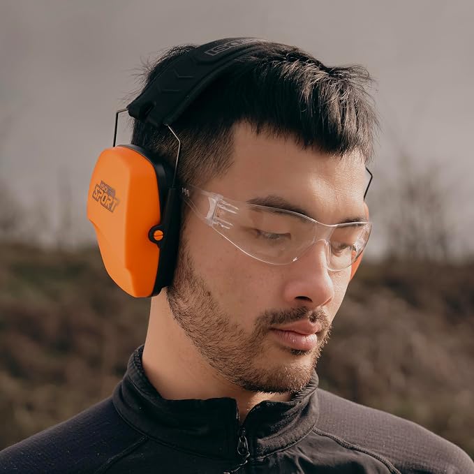ISOtunes DEFY Slim Passive Earmuffs: Noise Isolating Over-Ear Hearing Protection with Foam Cushions, and Adjustable Headband