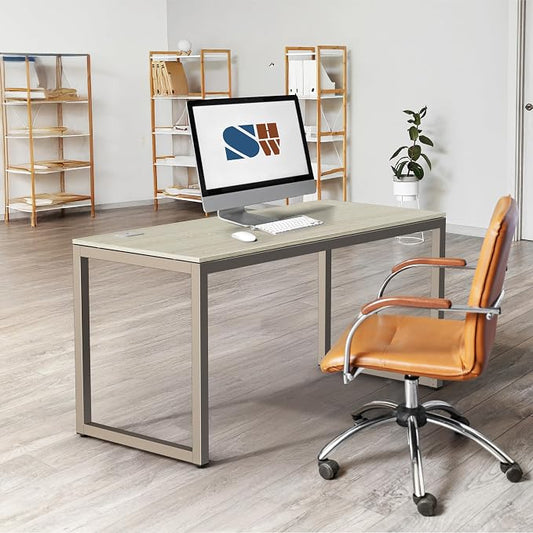 SHW 48-Inch Commercial-Grade Office Computer Desk, Maple