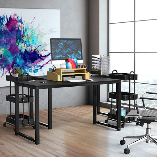 SHW 48-Inch Commercial-Grade Office Computer Desk, Black | Commercial-Grade