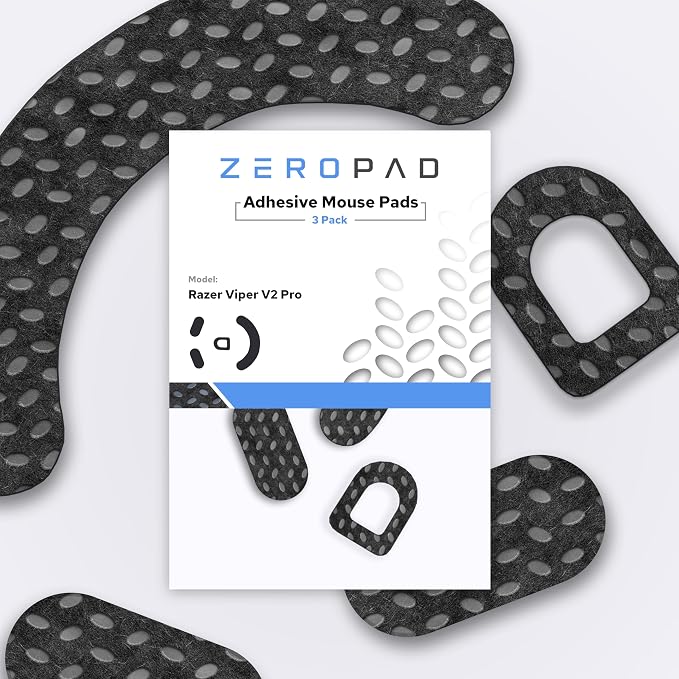 Adhesive Mouse Pad, 3 Pack - Minimalist Mousepad for Razer Viper V2 Pro