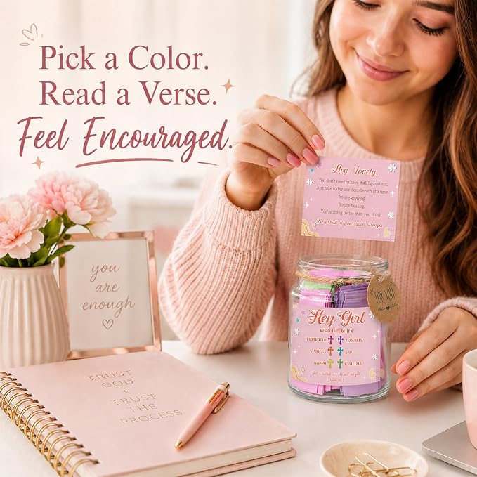 Bible Verse Jar for Teen Girl – Teen Girl Gifts Trendy Stuff, Christian Gift For Teens, Graduation Gifts