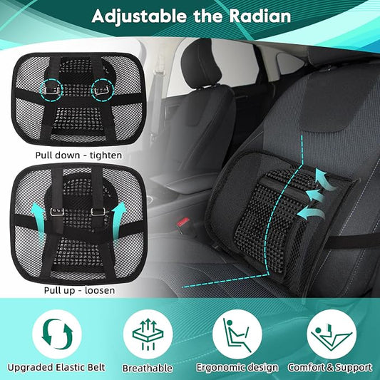 Samyoung Mesh Back Lumbar Support, Back Support Seat Cushion with Breathable Mesh for Office Chairs Car 12” x 16”