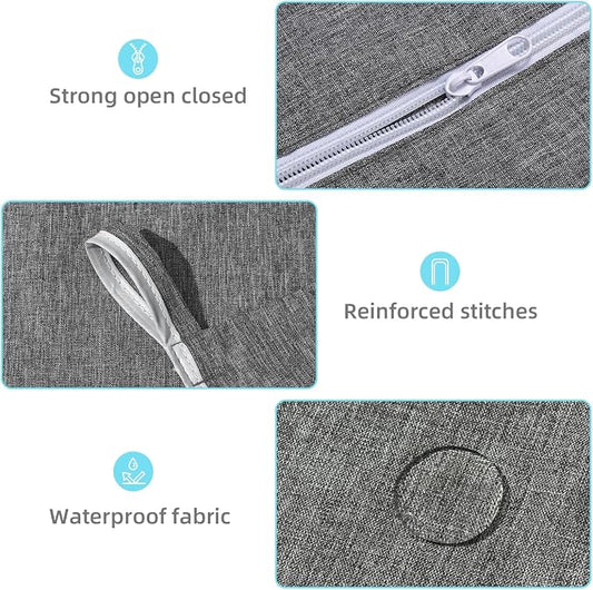KEEPJOY 2Pack Space-Saving Hanging Laundry Bag, Door Laundry Hamper with 2 Different Types of Hooks, 30x20 Inch Oxford Fabric Laundry Storage Bag for Dirty Clothes (Grey-2Pack)