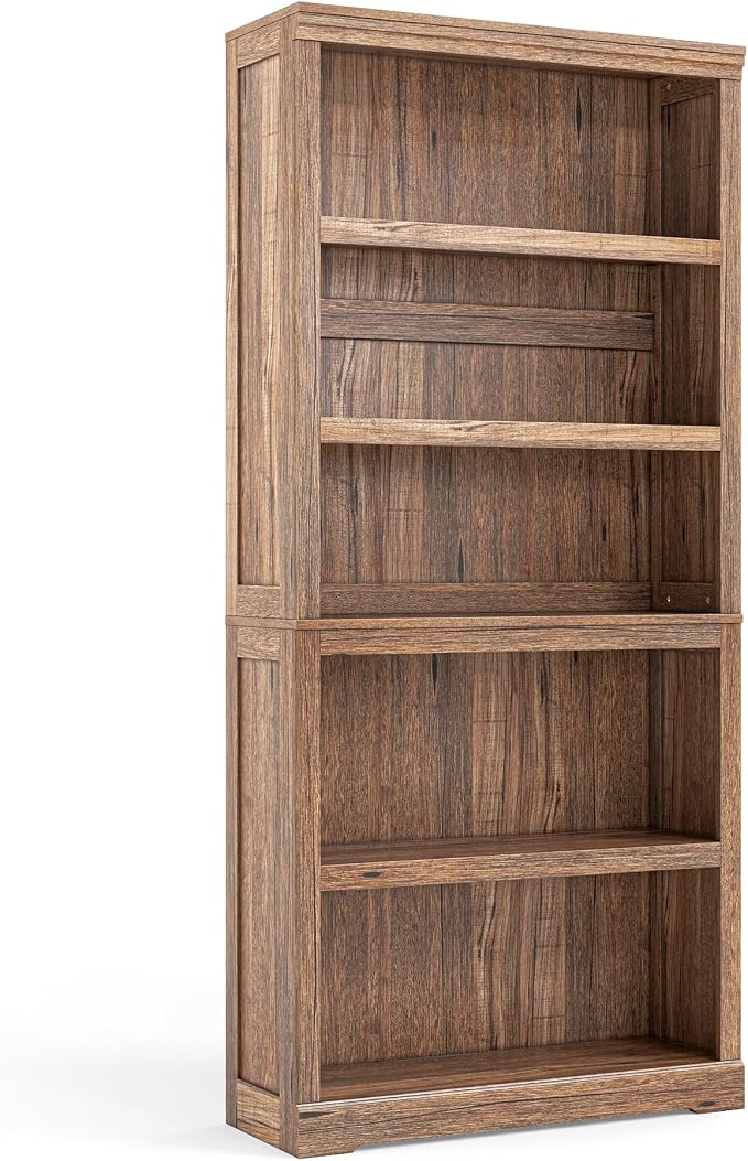 LINSY HOME 5-Shelf Bookcase, Bookshelves Floor Standing Storage Shelves 68 in Tall Bookcase Home Decor Furniture for Home Office, Living Room, Bed Room - Dark Brown