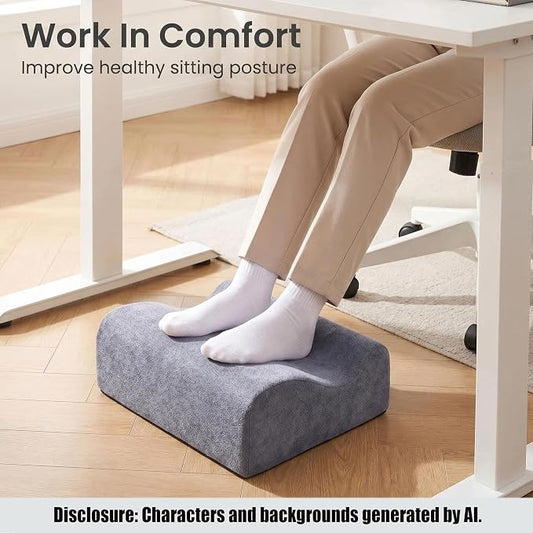 Work Foot Rest Under Desk,Comfort Foot Rest for Couch | Foot Rest For Under Desk at Work,At Soft Ergonomic Footrest,Support Foot Pillow,Heel Chair,Leg Elevation Pillow blue