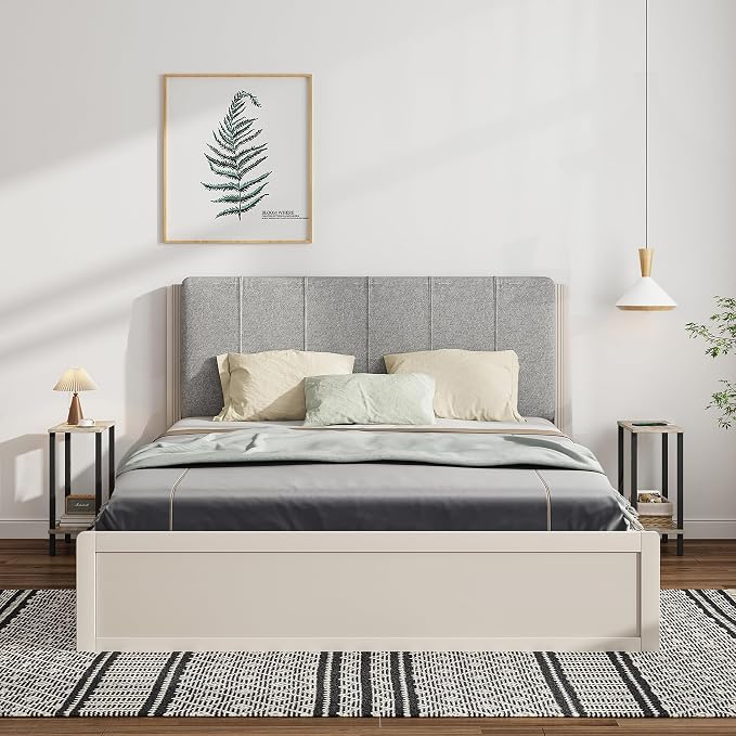 TUTOTAK Small Side Table, Narrow End Table, Skinny Sofa Table, Slim Nightstand, Couch Table, Living Room, Bed Room, Greige TB01BG062