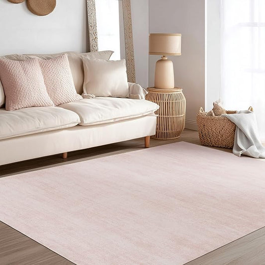 BILEEHOME Abstract Pink Area Rugs 5x8 for Living Room,Washable Non Slip Rug for Bedroom Kids Room