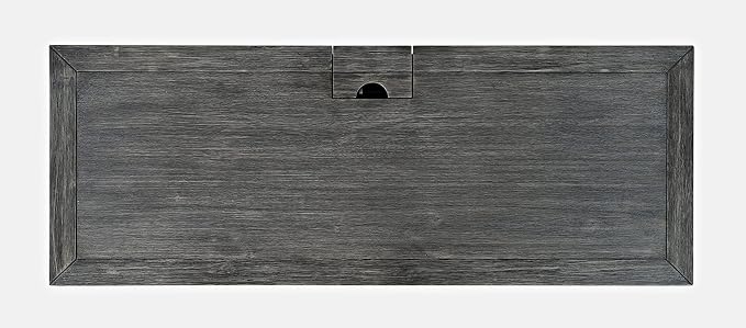 Jofran Mid-Century Modern Acacia Wood Writing Desk with 3 Drawers and USB Charging Port, 48 Inch Computer Desk for Home Office Work, Platinum