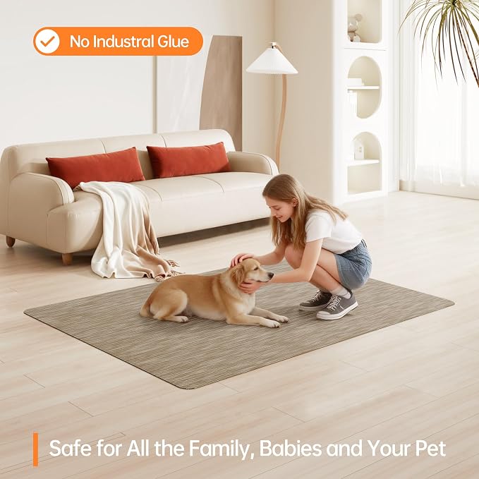 Office Chair Mat, 30" x 48" Computer Chair Mat for Hardwood Floor, Non-Curve Anti Slip Hard Floor Protector for Rolling Chair, PVC Mat Desk Rug for Home Office