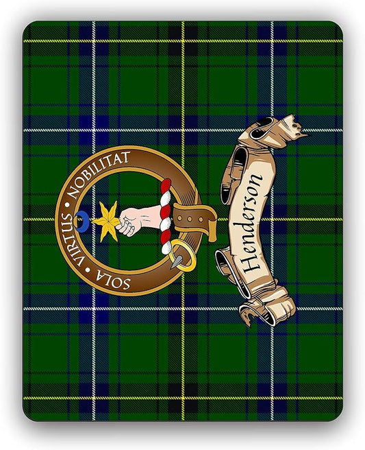 Henderson Scottish Clan Tartan Crest Computer Mouse Pad