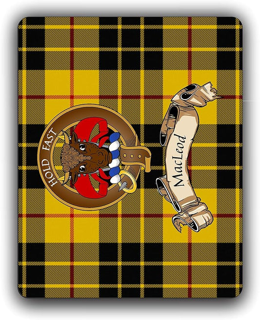 MacLeod Scottish Clan Dress Tartan Crest Computer Mouse Pad