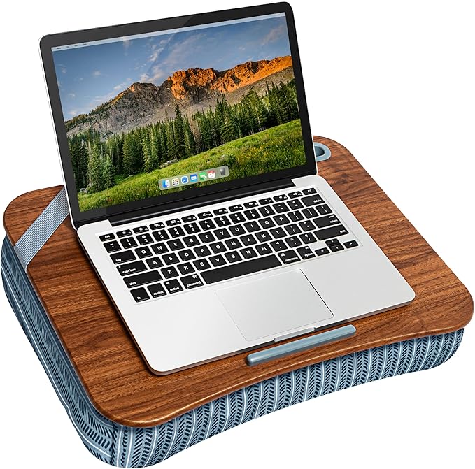 LAPGEAR Designer Lap Desk 2-Pack with Storage Basket, Phone Slot & Device Ledge – Arrow Stripes – Fits Laptops up to 15.6" – Style No. 70411