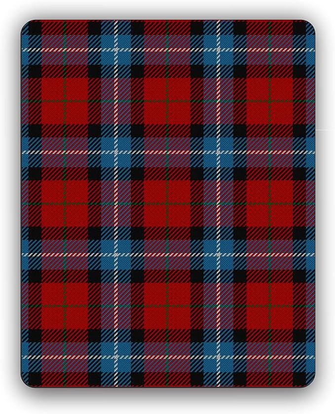 Scottish Clan Baillie Red Tartan Crest Computer Mouse Pad