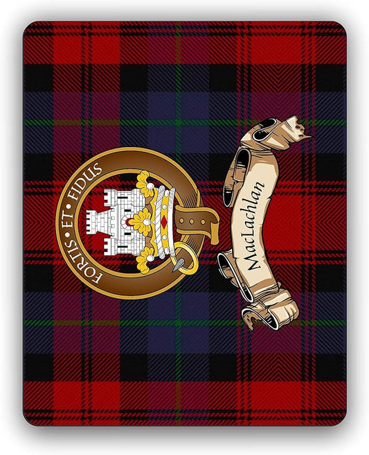 MacLachlan Scottish Clan Tartan Crest Computer Mouse Pad