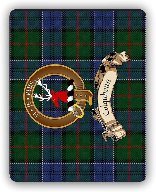 Scottish Clan Colquhoun Tartan Crest Computer Mouse Pad