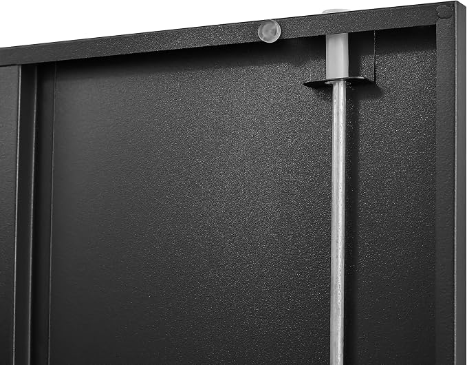 Tall Steel Garage Storage Cabinet with Lock - 72" H Heavy Duty Metal Storage Locker with 4 Adjustable Shelves for Home, Office, Black