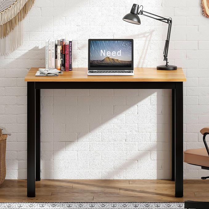 Need Small Computer Desk 31-1/2" Sturdy and Heavy Duty Writing Desk for Small Spaces and Small Desk Study Table Laptop Desk- AC3BB-80-40