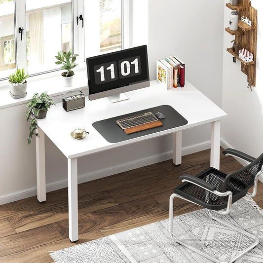 Need Small Desk, 39.4 inches Sturdy Writing Desk for Small Spaces, Small Computer Desk Teens Desk Study Table Laptop Desk Home Office Desk, White