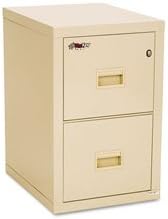 FireKing Turtle Vertical 2 Drawer Legal and Letter Fire Safe File Cabinet with Key Lock, 1 Hour Fire Rated, UL Rated & Water Resistant Home Safe, Filing Cabinet, Made in the USA, Parchment