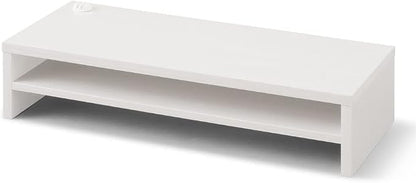 Iris Ohyama MNS-590T Storage Stand for a Clean Desk 23.2 inches (59 cm) Wide Design with Storage Shelf, White, Large Storage Area, Raises Eye Lines, Reduces Neck and Shoulder Burden Simple Design Fits