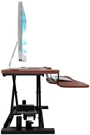 VERSADESK PowerPro 36 Inch Electric Standing Desk Converter – Push-Button Height Adjustable Sit to Stand Desk Riser for Dual Monitors & Laptop – Motorized Desktop Workstation with Wide Keyboard Tray