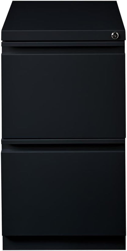 Pemberly Row 2 Drawers 20" Deep Mobile File Cabinet Lockable Pre-Assembled Stationary Letter Size for Home, Office