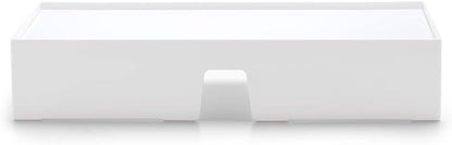 Poppin White Monitor Riser - Lacquer-Like Finish, Cable Cutout in Back, Take Monitor to New Heights, Doubles As All-Purpose Shelf, Stacks with Accessory and Letter Trays, 21,1" x 10,6" x 4,1"