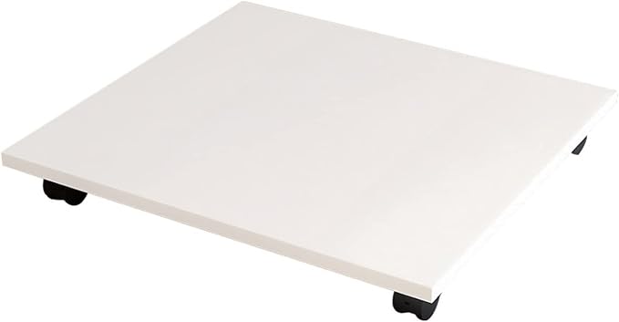 Under Desk Printer Stand with 4 Caster Wheels Office Movable Printer Copier Stand CPU Holder White Rolling Plant Rack Tray