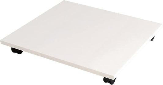 Under Desk Printer Stand with 4 Caster Wheels Office Movable Printer Copier Stand CPU Holder White Rolling Plant Rack Tray